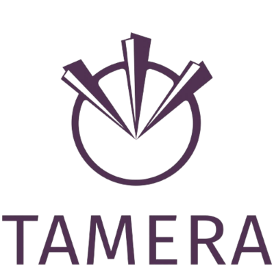 Logo of the company Tamera, which carried out a fire protection test for LORENZ wood-straw modules, which resulted in a fire resistance of over 120 min